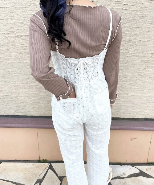 apres jour（アプレジュール）の「アソートクロスサロペット【ZOZOTOWN限定アイテム】（サロペット/オーバーオール・レディース・ライトブルー/インディゴブルー/オフホワイト・X-LARGE/MEDIUM/SMALL）」の7枚目の写真