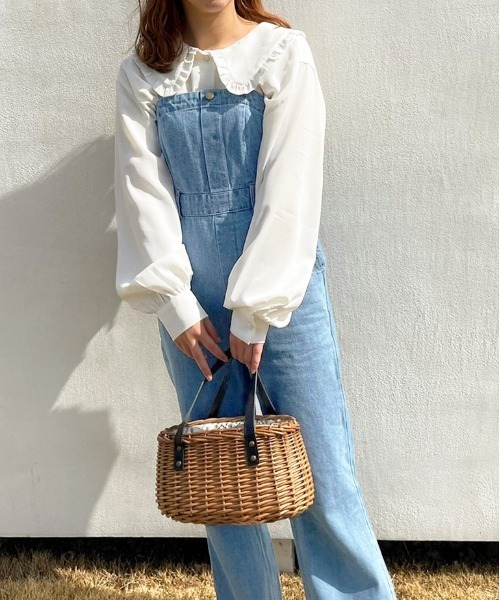 apres jour（アプレジュール）の「アソートクロスサロペット【ZOZOTOWN限定アイテム】（サロペット/オーバーオール・レディース・ライトブルー/インディゴブルー/オフホワイト・X-LARGE/MEDIUM/SMALL）」の16枚目の写真