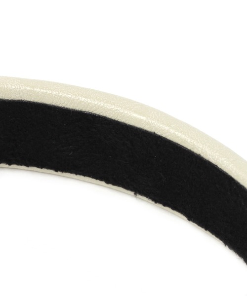 Me%（ミィパーセント）の「ホソドームフェイクレザーカチューシャ（カチューシャ・レディース・ホワイト/ブラック・FREE）」の10枚目の写真