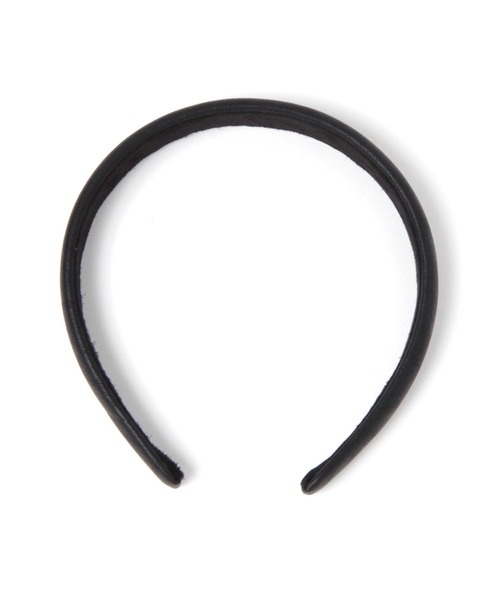 Me%（ミィパーセント）の「ホソドームフェイクレザーカチューシャ（カチューシャ・レディース・ホワイト/ブラック・FREE）」の4枚目の写真