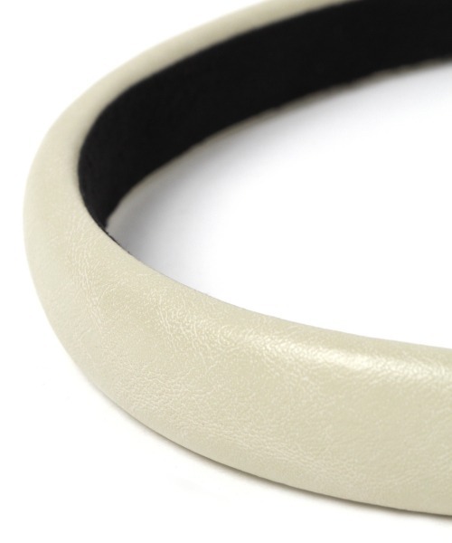 Me%（ミィパーセント）の「ホソドームフェイクレザーカチューシャ（カチューシャ・レディース・ホワイト/ブラック・FREE）」の16枚目の写真