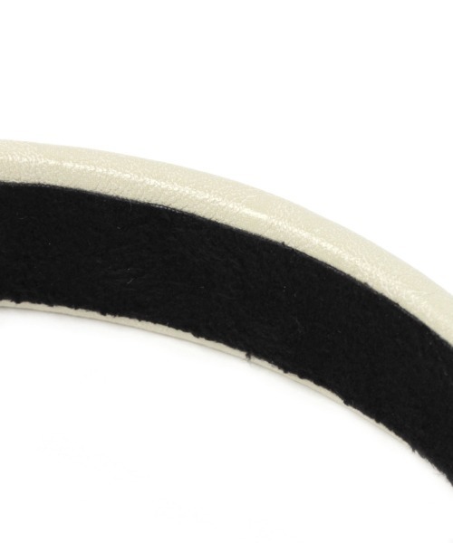 Me%（ミィパーセント）の「ホソドームフェイクレザーカチューシャ（カチューシャ・レディース・ホワイト/ブラック・FREE）」の19枚目の写真