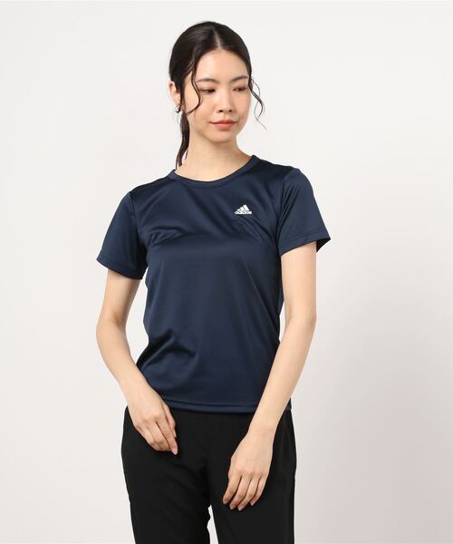 adidas（アディダス）の「アディダス adidas WMHONETシャツ（Tシャツ/カットソー・レディース・ピンク/ネイビー/ホワイト/ブラック・XL/M/L/S）」の3枚目の写真