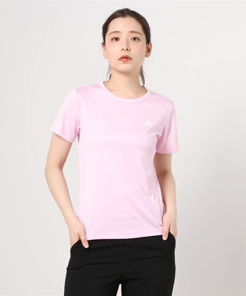 adidas（アディダス）の「アディダス adidas WMHONETシャツ（Tシャツ/カットソー・レディース・ピンク/ネイビー/ホワイト/ブラック・XL/M/L/S）」の4枚目の写真