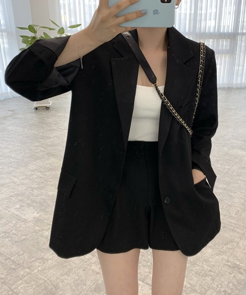 Doula Doula（ドゥーラドゥーラ）の「ジャケット・ショートパンツ2点セットアップ（セットアップ・レディース・ブラック/グレー/キャメル・S/M）」の17枚目の写真