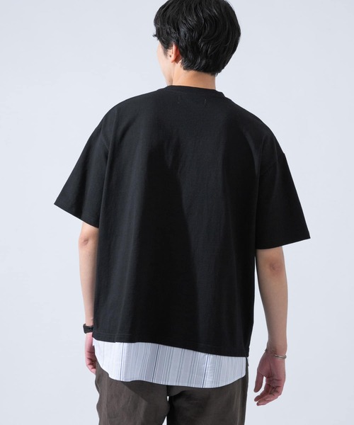 URBAN RESEARCH ROSSO MEN(アーバンリサーチロッソメン)の「レイヤードTシャツ(Tシャツ/カットソー・メンズ・ホワイト/ブラック・MEDIUM/LARGE)」の7枚目の写真