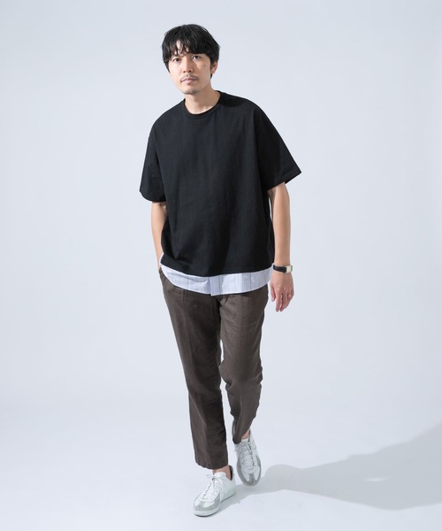 URBAN RESEARCH ROSSO MEN(アーバンリサーチロッソメン)の「レイヤードTシャツ(Tシャツ/カットソー・メンズ・ホワイト/ブラック・MEDIUM/LARGE)」の8枚目の写真