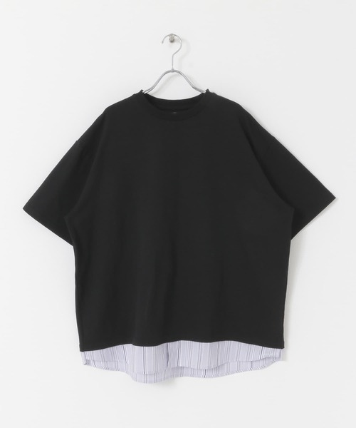 URBAN RESEARCH ROSSO MEN(アーバンリサーチロッソメン)の「レイヤードTシャツ(Tシャツ/カットソー・メンズ・ホワイト/ブラック・MEDIUM/LARGE)」の9枚目の写真