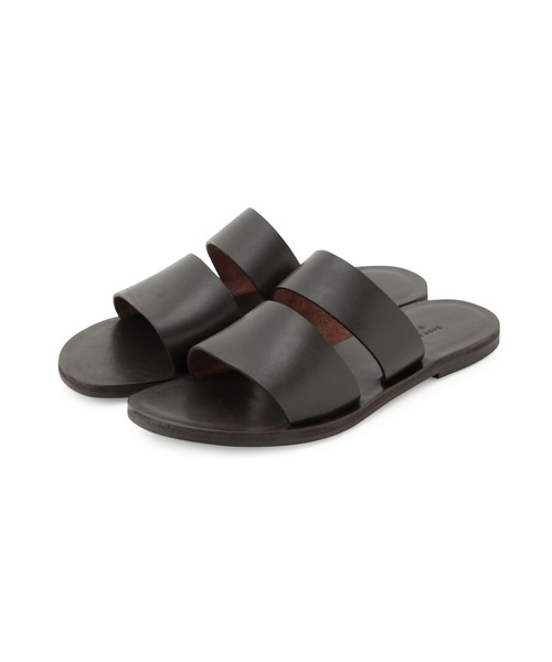 ADAM ET ROPE'（アダムエロペ）の「【CESSE】レザーサンダル（サンダル・メンズ・ダークブラウン/ブラック・27/26/28）」の3枚目の写真