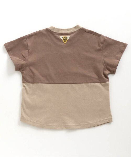 BREEZE（ブリーズ）の「WEB限定 別注切り替えTシャツ（Tシャツ/カットソー・キッズ・ブラウン/ミント/チャコール・90/100/110/120/80/130/140）」の7枚目の写真