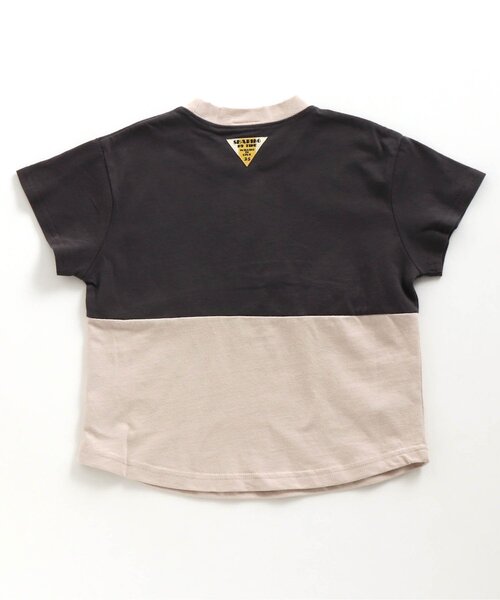 BREEZE（ブリーズ）の「WEB限定 別注切り替えTシャツ（Tシャツ/カットソー・キッズ・ブラウン/ミント/チャコール・90/100/110/120/80/130/140）」の8枚目の写真