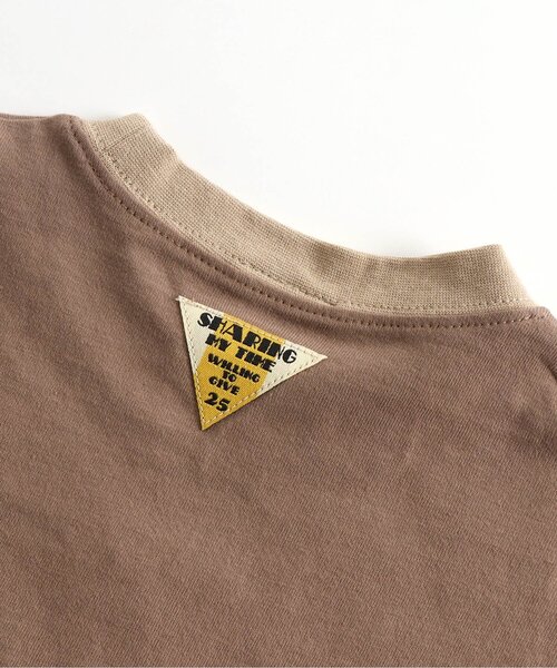 BREEZE（ブリーズ）の「WEB限定 別注切り替えTシャツ（Tシャツ/カットソー・キッズ・ブラウン/ミント/チャコール・90/100/110/120/80/130/140）」の11枚目の写真