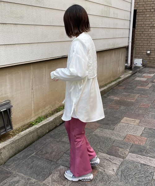 DuKKah（デュカ）の「Dukkah/【低身長向け】ポンチピンタックフレアパンツ（スラックス・レディース・ブラック/イエロー/グリーン/その他1/オレンジ/ブラック系その他/レッド/ブラウン/ピンク/ブルー/パープル・X-SMALL）」の19枚目の写真