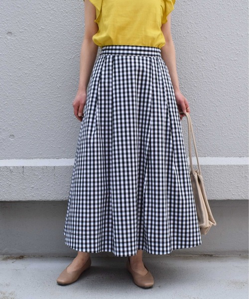 PICCIN(ピッチン)の「【親子ペアルック可】前後2WAYギンガムチェックマキシスカート(スカート・レディース・ブラック系その他・M)」の11枚目の写真