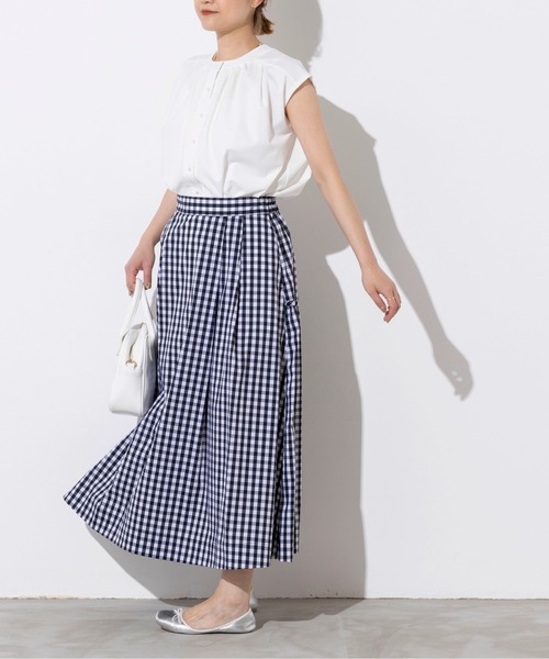 PICCIN(ピッチン)の「【親子ペアルック可】前後2WAYギンガムチェックマキシスカート(スカート・レディース・ブラック系その他・M)」の18枚目の写真