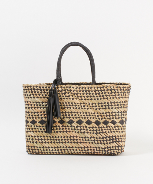 MELROSE claire（メルローズ クレール）の「スクエアかごバッグ（かごバッグ・レディース・グレー/ブラック・FREE）」の2枚目の写真