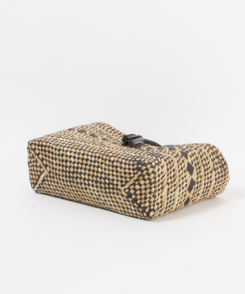 MELROSE claire（メルローズ クレール）の「スクエアかごバッグ（かごバッグ・レディース・グレー/ブラック・FREE）」の7枚目の写真