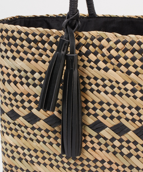 MELROSE claire（メルローズ クレール）の「スクエアかごバッグ（かごバッグ・レディース・グレー/ブラック・FREE）」の3枚目の写真