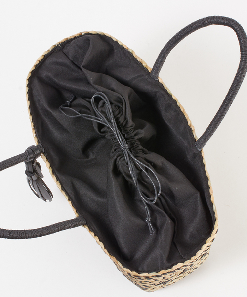 MELROSE claire（メルローズ クレール）の「スクエアかごバッグ（かごバッグ・レディース・グレー/ブラック・FREE）」の6枚目の写真