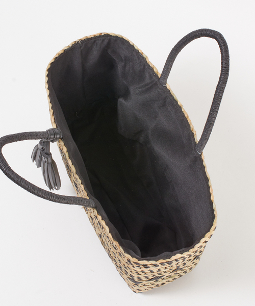 MELROSE claire（メルローズ クレール）の「スクエアかごバッグ（かごバッグ・レディース・グレー/ブラック・FREE）」の8枚目の写真