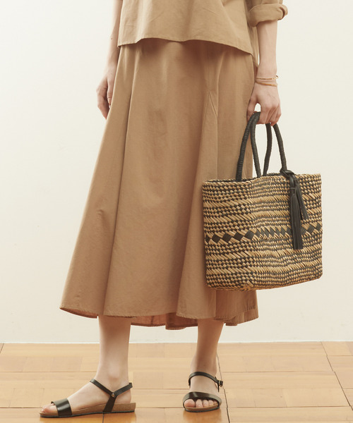 MELROSE claire（メルローズ クレール）の「スクエアかごバッグ（かごバッグ・レディース・グレー/ブラック・FREE）」の9枚目の写真