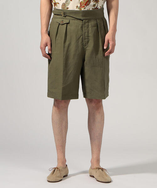 TOMORROWLAND （トゥモローランド）の「ハイカウントリネン グルカショーツ（その他パンツ・メンズ・ブラック/シャーベット/カーキ・48/44/50/46）」の7枚目の写真