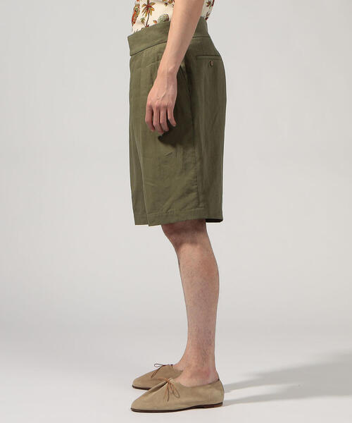 TOMORROWLAND （トゥモローランド）の「ハイカウントリネン グルカショーツ（その他パンツ・メンズ・ブラック/シャーベット/カーキ・48/44/50/46）」の8枚目の写真