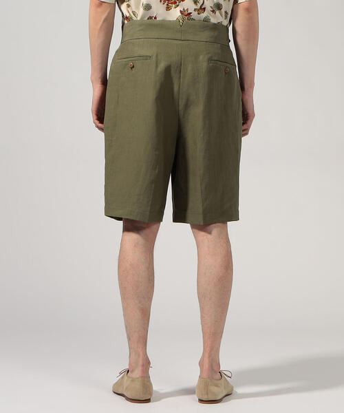 TOMORROWLAND （トゥモローランド）の「ハイカウントリネン グルカショーツ（その他パンツ・メンズ・ブラック/シャーベット/カーキ・48/44/50/46）」の9枚目の写真