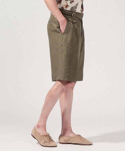 TOMORROWLAND （トゥモローランド）の「ハイカウントリネン グルカショーツ（その他パンツ・メンズ・ブラック/シャーベット/カーキ・48/44/50/46）」の22枚目の写真