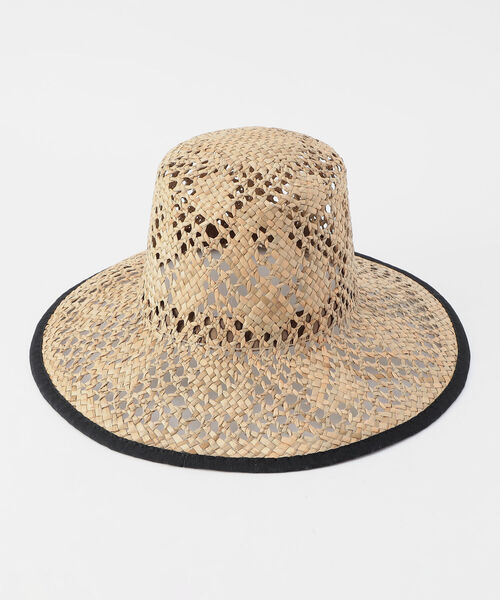 Santelli Francesca（サンテッリフランチェスカ）の「【SANTELLI FRANCESCA /サンテッリフランチェスカ 】 透かし編みつば広ハット（ハット・レディース・ベージュ・FREE）」の5枚目の写真