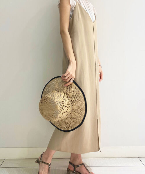 Santelli Francesca（サンテッリフランチェスカ）の「【SANTELLI FRANCESCA /サンテッリフランチェスカ 】 透かし編みつば広ハット（ハット・レディース・ベージュ・FREE）」の7枚目の写真