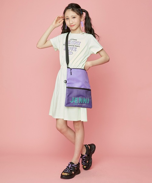 JENNI love（ジェニィラブ）の「防蚊ネックスリットTワンピ（ワンピース・キッズ・ブラック/サックスブルー/ミント・130cm/140cm/150cm/160cm）」の7枚目の写真