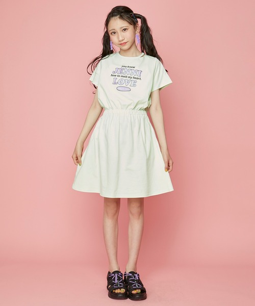 JENNI love（ジェニィラブ）の「防蚊ネックスリットTワンピ（ワンピース・キッズ・ブラック/サックスブルー/ミント・130cm/140cm/150cm/160cm）」の8枚目の写真