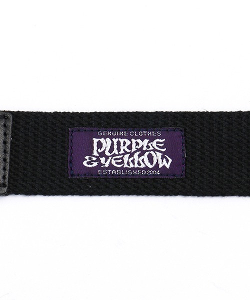 Purple&Yellow(パープルアンドイエロー)の「コットンキャンバス テープベルト(ベルト・メンズ・ブラック/キナリ/カーキ/ブルー・FREE)」の6枚目の写真
