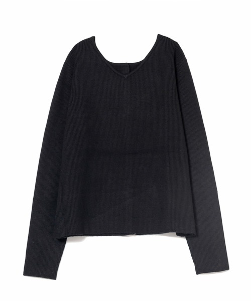 LAYMEE（レイミー）の「Fancy 2way knit / ファンシー2wayニット（カーディガン/ボレロ・レディース・ベージュ/ブルー/ブラック・FREE）」の4枚目の写真