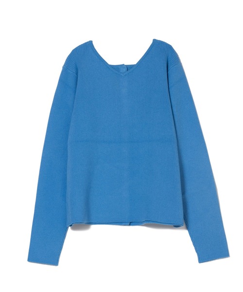 LAYMEE（レイミー）の「Fancy 2way knit / ファンシー2wayニット（カーディガン/ボレロ・レディース・ベージュ/ブルー/ブラック・FREE）」の6枚目の写真