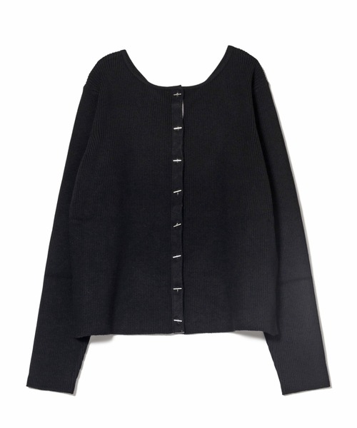 LAYMEE（レイミー）の「Fancy 2way knit / ファンシー2wayニット（カーディガン/ボレロ・レディース・ベージュ/ブルー/ブラック・FREE）」の7枚目の写真