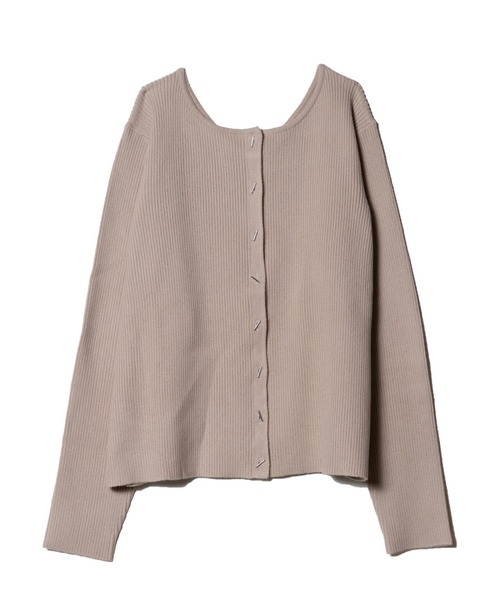 LAYMEE（レイミー）の「Fancy 2way knit / ファンシー2wayニット（カーディガン/ボレロ・レディース・ベージュ/ブルー/ブラック・FREE）」の8枚目の写真