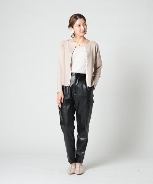 LAYMEE（レイミー）の「Fancy 2way knit / ファンシー2wayニット（カーディガン/ボレロ・レディース・ベージュ/ブルー/ブラック・FREE）」の20枚目の写真