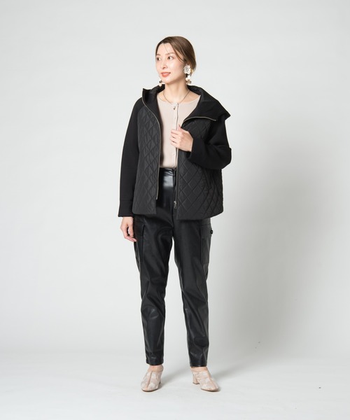 LAYMEE（レイミー）の「Fancy 2way knit / ファンシー2wayニット（カーディガン/ボレロ・レディース・ベージュ/ブルー/ブラック・FREE）」の21枚目の写真