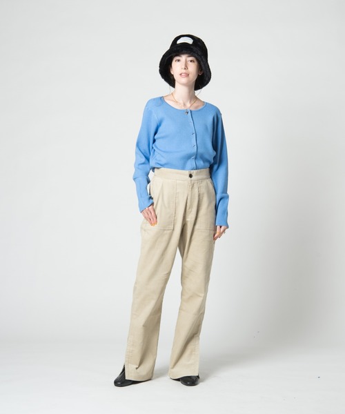 LAYMEE（レイミー）の「Fancy 2way knit / ファンシー2wayニット（カーディガン/ボレロ・レディース・ベージュ/ブルー/ブラック・FREE）」の22枚目の写真