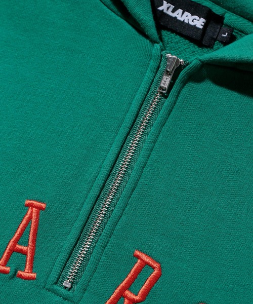 XLARGE（エクストララージ）の「HALF ZIP HOODED SWEAT（パーカー・メンズ・グリーン/ブラック/ピンク・L/S/M/XL）」の6枚目の写真
