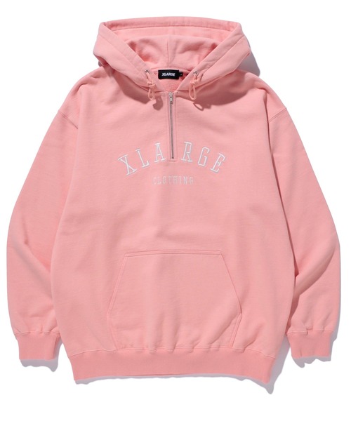 XLARGE（エクストララージ）の「HALF ZIP HOODED SWEAT（パーカー・メンズ・グリーン/ブラック/ピンク・L/S/M/XL）」の15枚目の写真