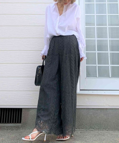 Q（キュー）の「コットンボイルギャザーシャーリングブラウス（シャツ/ブラウス・レディース・ライトブルー/ネイビー/アイボリー・MEDIUM）」の11枚目の写真