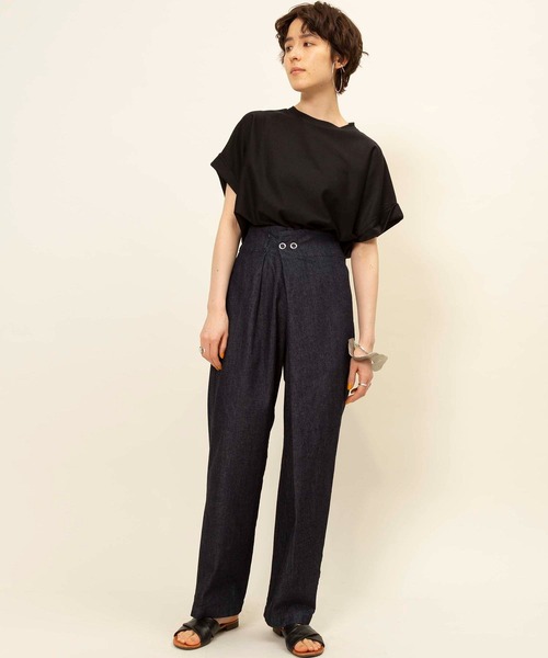 Johnbull(ジョンブル)の「【WAISTRICK BY JOHNBULL】ウエストボタンパンツ(その他パンツ・レディース・ベージュ/ブラック/グリーン/ワンウォッシュ・SMALL/MEDIUM/LARGE)」の22枚目の写真