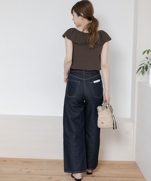 URBAN RESEARCH Sonny Label（アーバンリサーチサニーレーベル）の「フリルTシャツ（Tシャツ/カットソー・レディース・ブラウン/グレー系その他/ブラック・FREE）」の15枚目の写真