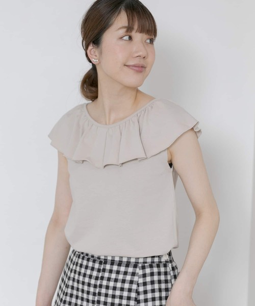 URBAN RESEARCH Sonny Label（アーバンリサーチサニーレーベル）の「フリルTシャツ（Tシャツ/カットソー・レディース・ブラウン/グレー系その他/ブラック・FREE）」の20枚目の写真