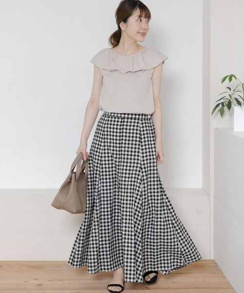 URBAN RESEARCH Sonny Label（アーバンリサーチサニーレーベル）の「フリルTシャツ（Tシャツ/カットソー・レディース・ブラウン/グレー系その他/ブラック・FREE）」の18枚目の写真