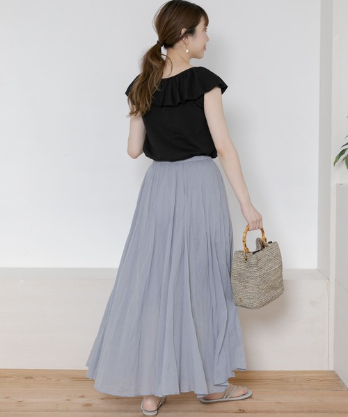 URBAN RESEARCH Sonny Label（アーバンリサーチサニーレーベル）の「フリルTシャツ（Tシャツ/カットソー・レディース・ブラウン/グレー系その他/ブラック・FREE）」の16枚目の写真