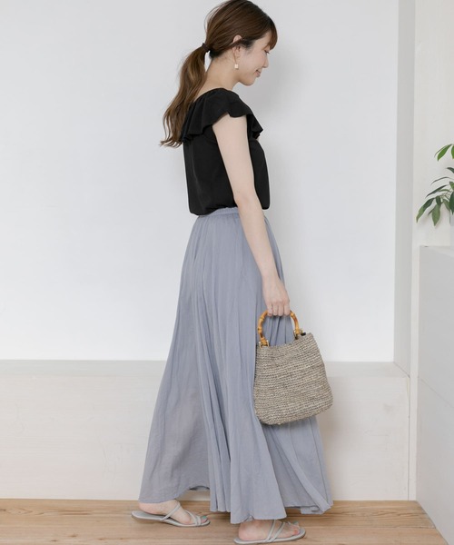 URBAN RESEARCH Sonny Label（アーバンリサーチサニーレーベル）の「フリルTシャツ（Tシャツ/カットソー・レディース・ブラウン/グレー系その他/ブラック・FREE）」の21枚目の写真